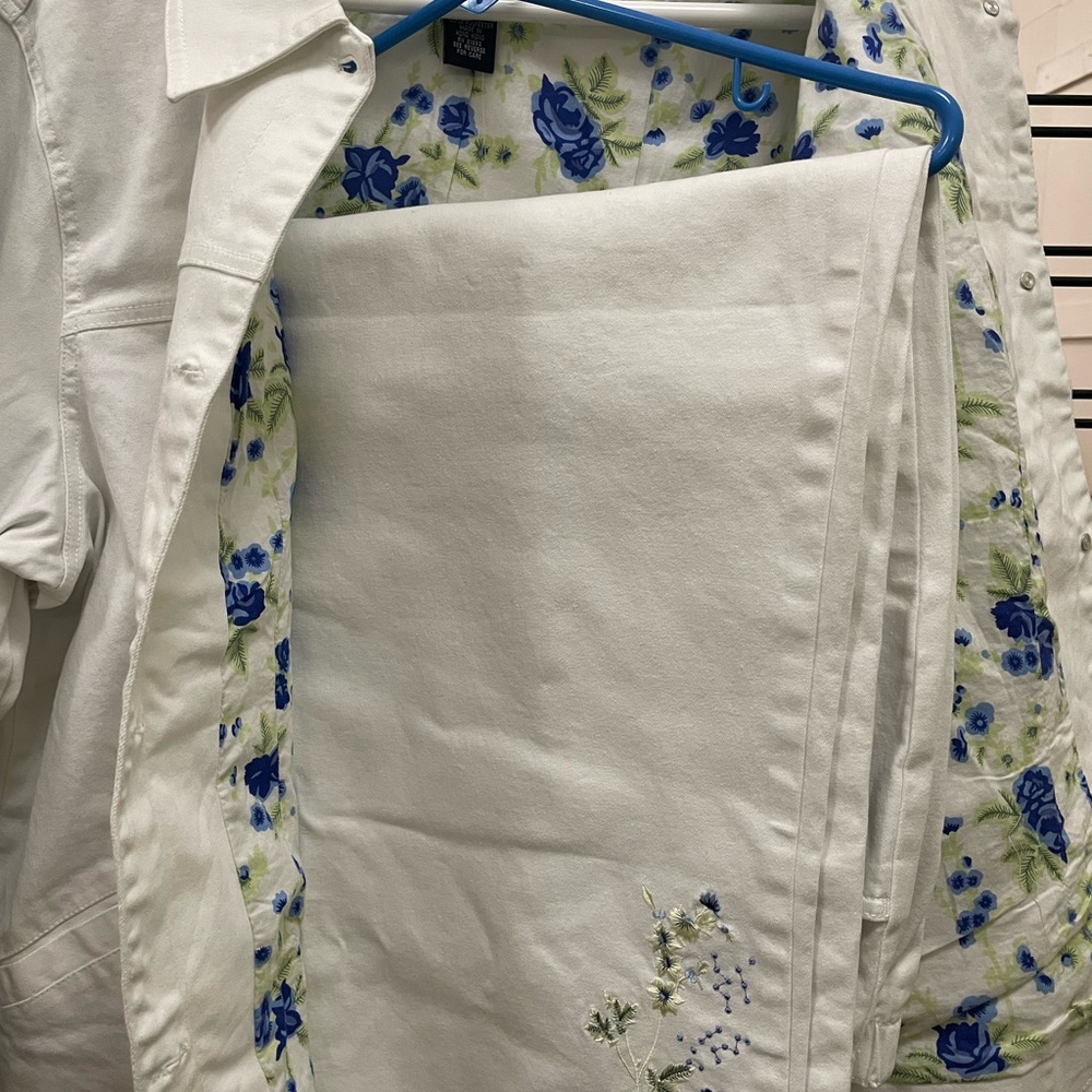 Denim and Co Denim pants and matching jacket set size 2x